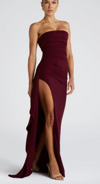 Zorana | Dreamy Elegant Wedding Guest Mini Dress for Women with Slit