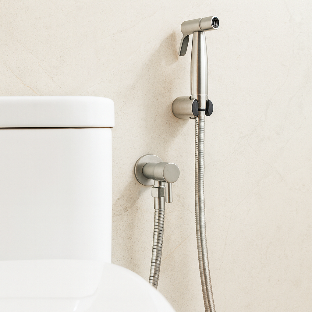 Stainless Steel Bidet Sprayer Toilet Shower Spray with Wall Holder Hygienic Bathroom Handheld