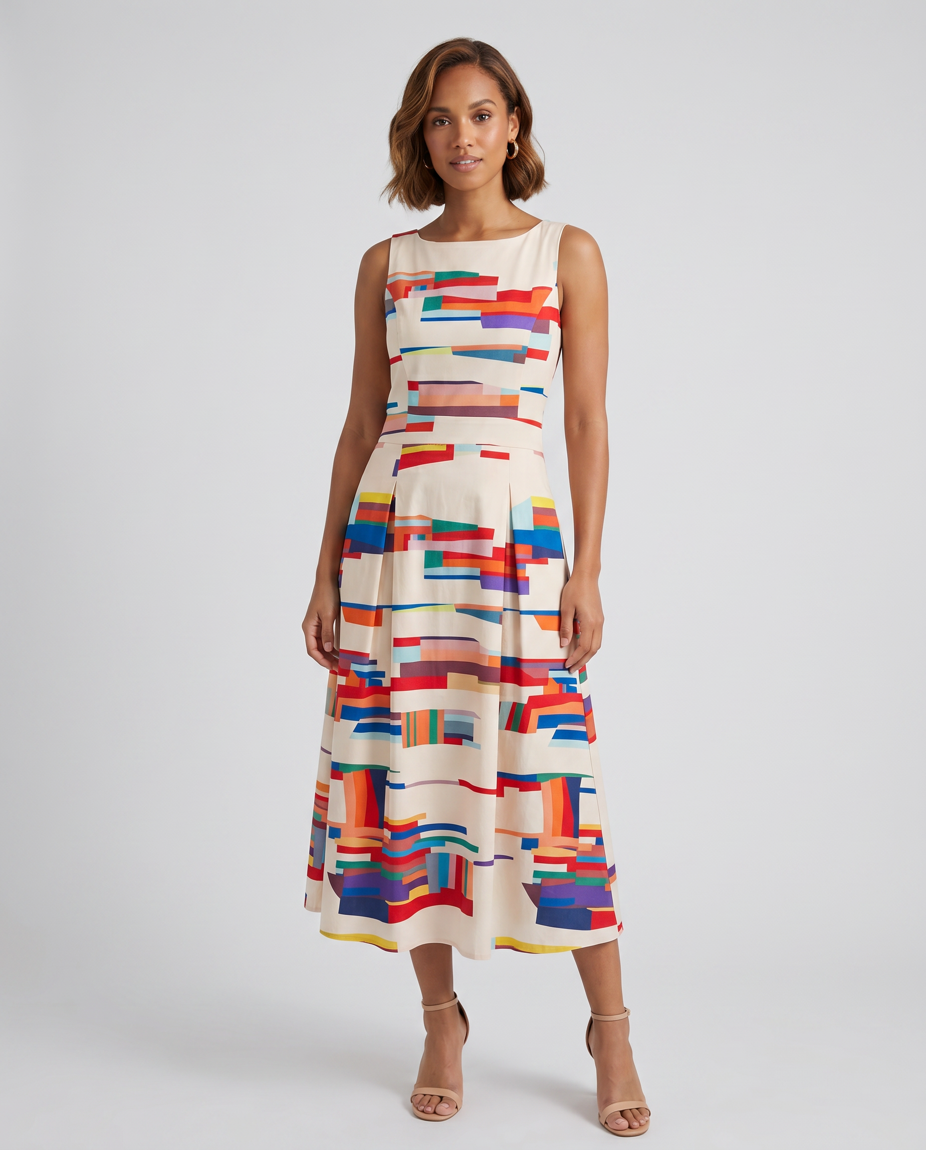 Zuba | Elegant Geometric Print Maxi Dress for Women
