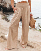 Harrow Susan wide-leg palazzo trousers for women, flowing beach pants with relaxed fit and comfortable wide-leg design.