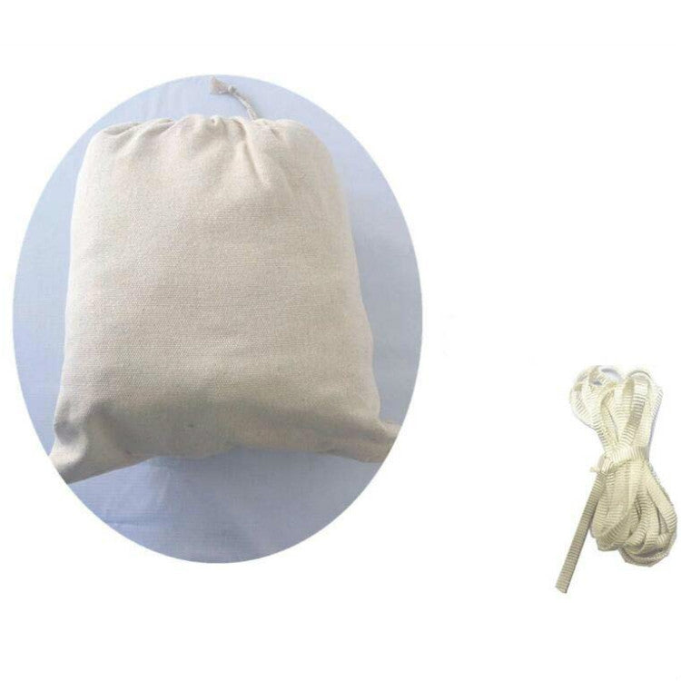 Double Canvas Hammock Cotton Linen Outdoor Indoor Photography Prop White 200x150cm