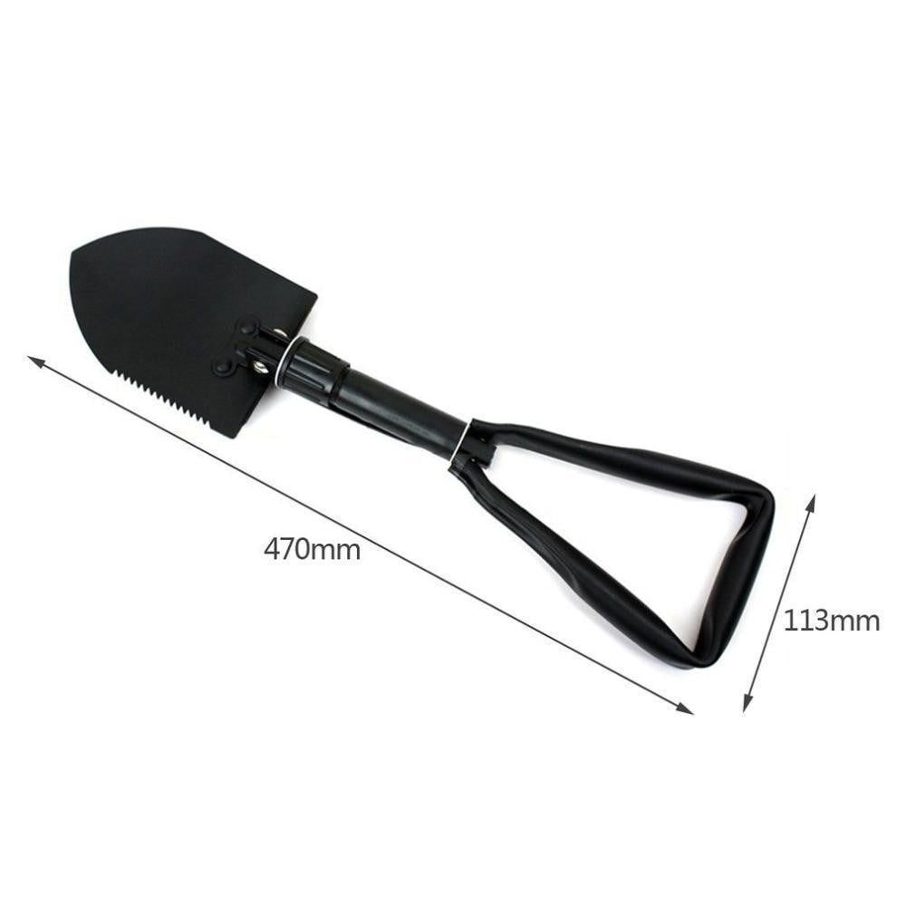 Tactical Folding Shovel Carbon Steel Multipurpose Compact Lightweight Outdoor Tool
