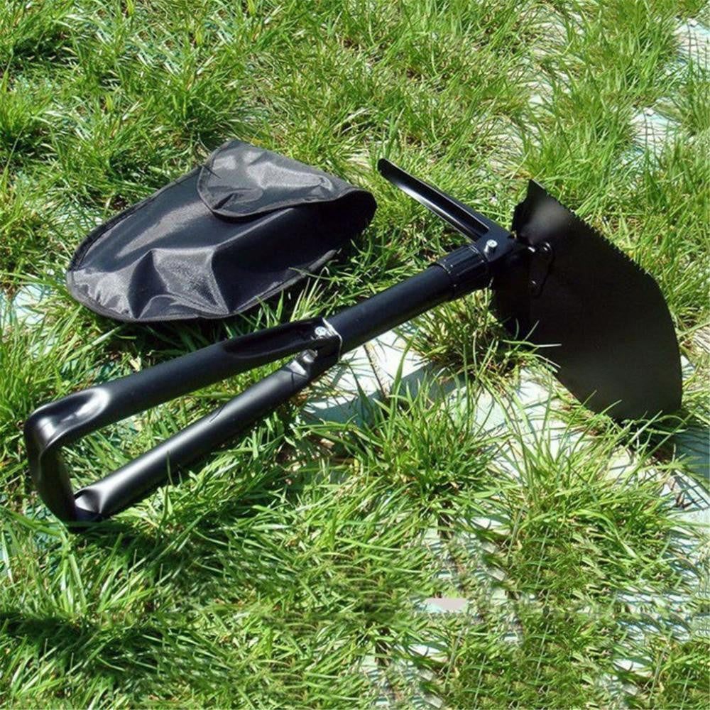 Tactical Folding Shovel Carbon Steel Multipurpose Compact Lightweight Outdoor Tool