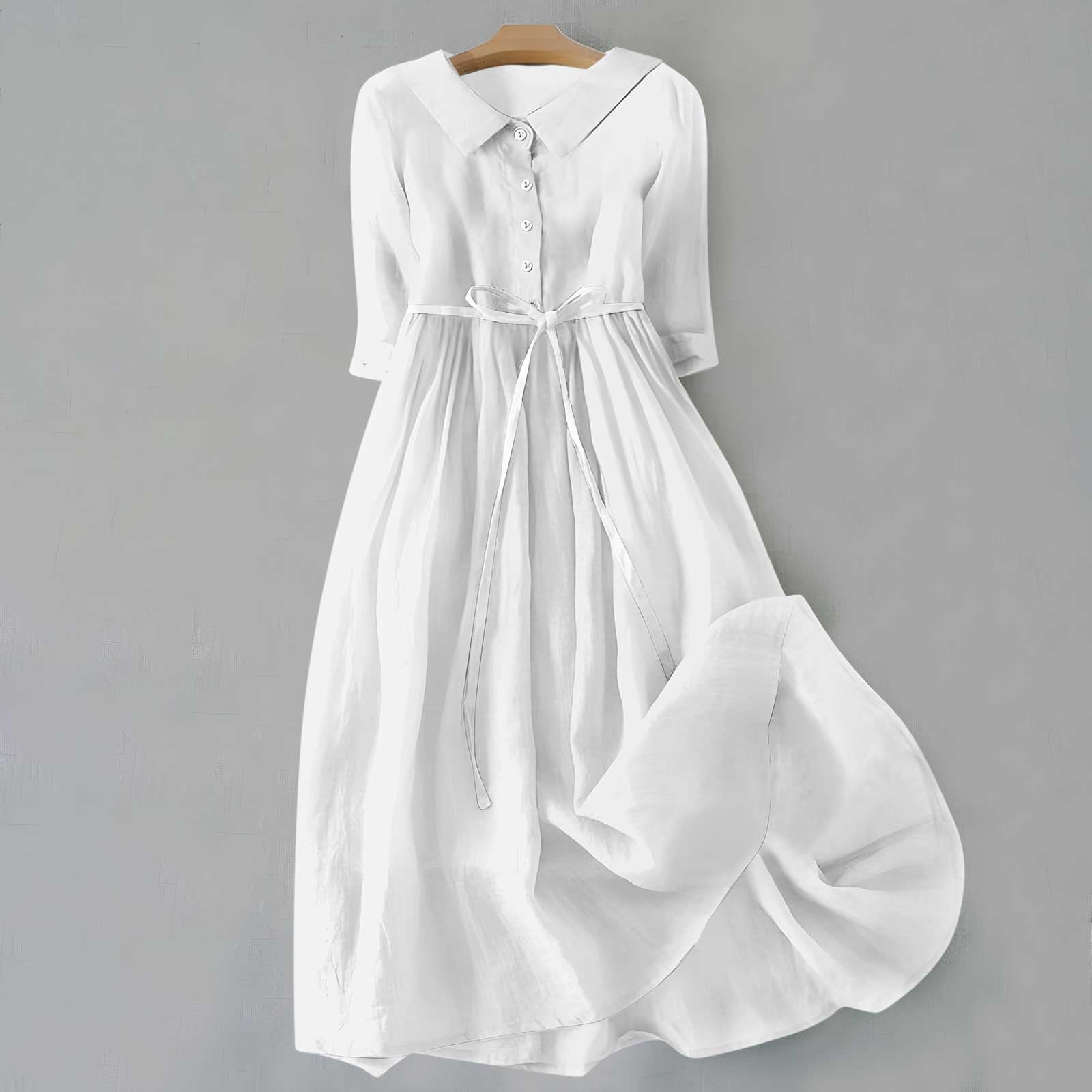 Light blue Tammie casual summer dress for women by Harrow, featuring a relaxed fit and breezy fabric ideal for warm weather.
