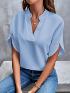 Harrow Thalia cropped linen blouse for women, lightweight summer apparel with a relaxed fit and stylish design.