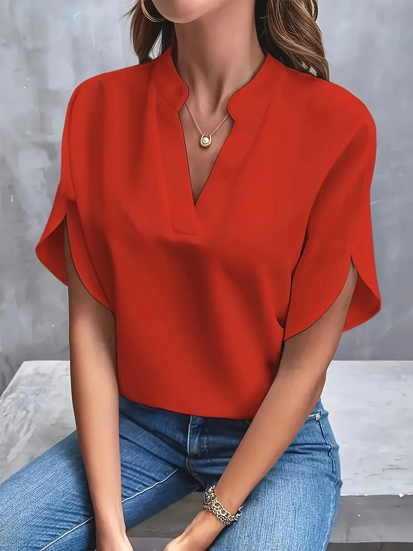 Harrow Thalia cropped linen blouse for women, lightweight summer apparel with a relaxed fit and sophisticated style.