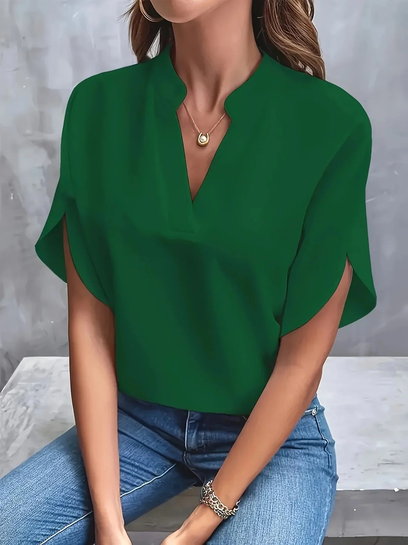 Harrow Thalia cropped linen blouse for women, featuring a sophisticated summer design with lightweight, breathable fabric.