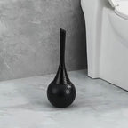 Toilet Brush with Ergonomic Handle and Discreet Storage Base Durable ABS Plastic