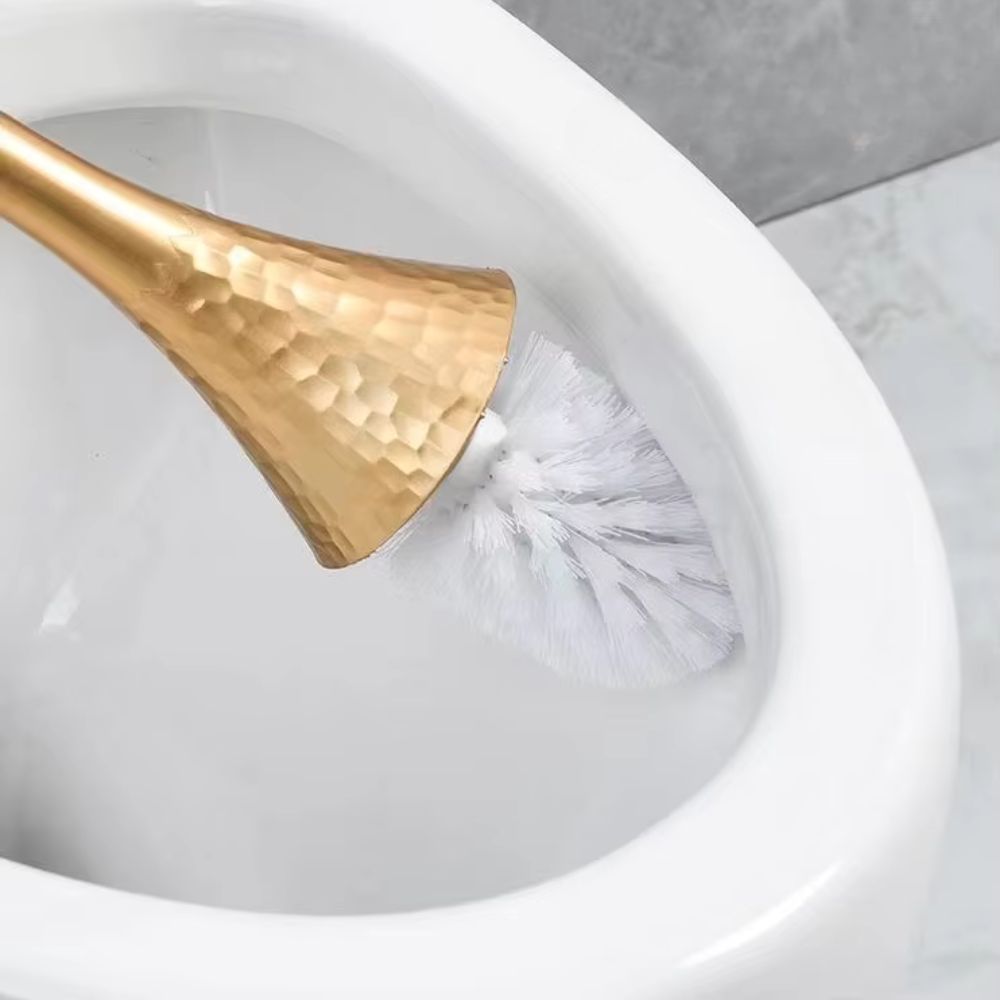 Toilet Brush with Ergonomic Handle and Discreet Storage Base Durable ABS Plastic