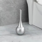Toilet Brush with Ergonomic Handle and Discreet Storage Base Durable ABS Plastic