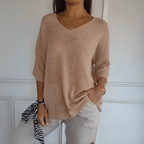Harrow Toni V-neck casual blouse for women, lightweight summer top in soft fabric, styled with short sleeves and relaxed fit.
