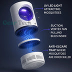InsectoStop UV Electric Fly Catcher Mosquito Lamp Indoor Outdoor Quiet Waterproof