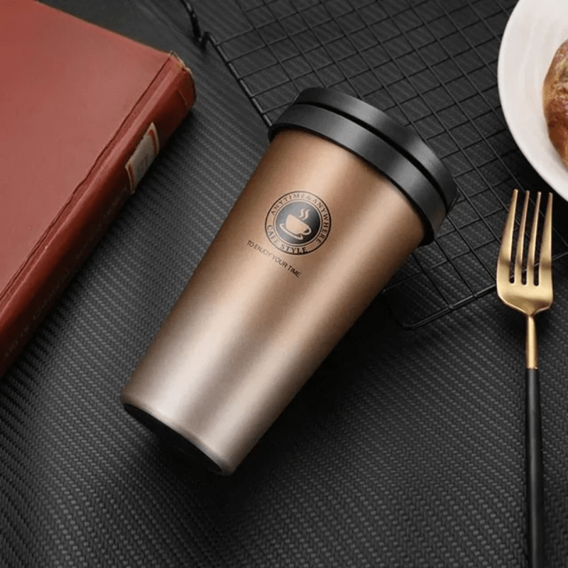 Thermasip Insulated Stainless Steel Travel Mug 500ml Leak-Proof Double-Walled Vacuum Flask