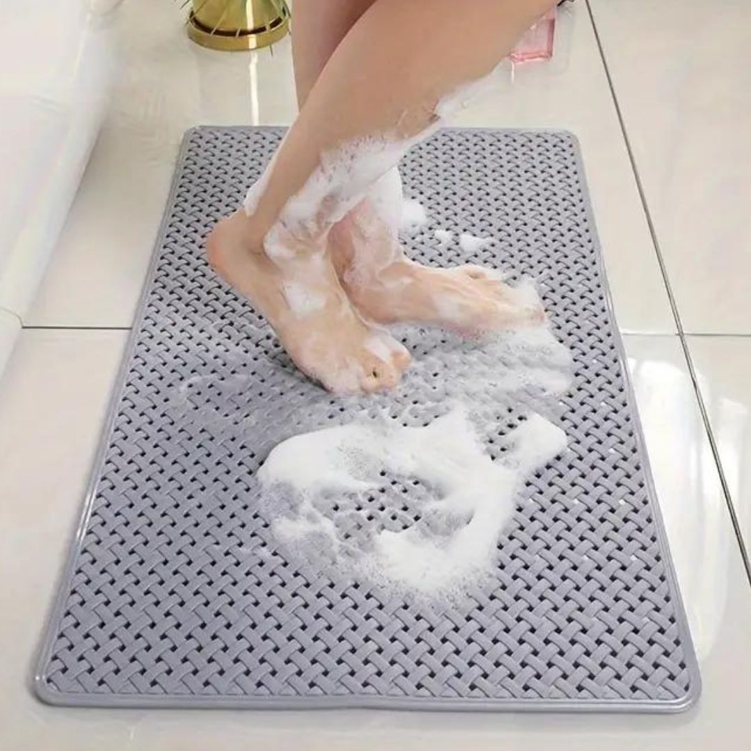Non-Slip Bathtub Mat with Suction Cups Quick Drying Rubber Bath Shower Mat 48x78 cm