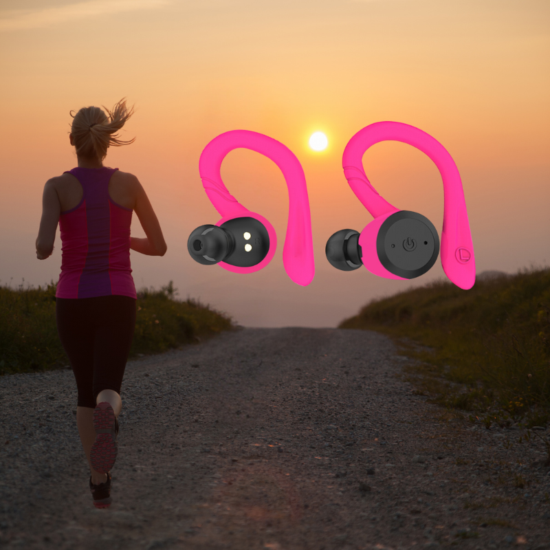 Waterproof Wireless Sports Earbuds Bluetooth 5.0 IPX7 Sweat Resistant 20-Hour Battery for iOS Android