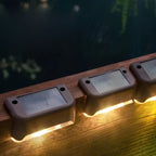 Solar Waterproof LED Step Light Solar-Powered Outdoor Stair Lighting Weather-Resistant