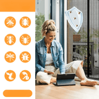 Self-Closing Magnetic Insect Screen Polyester Fiber Pet-Friendly Door Screen Black or White