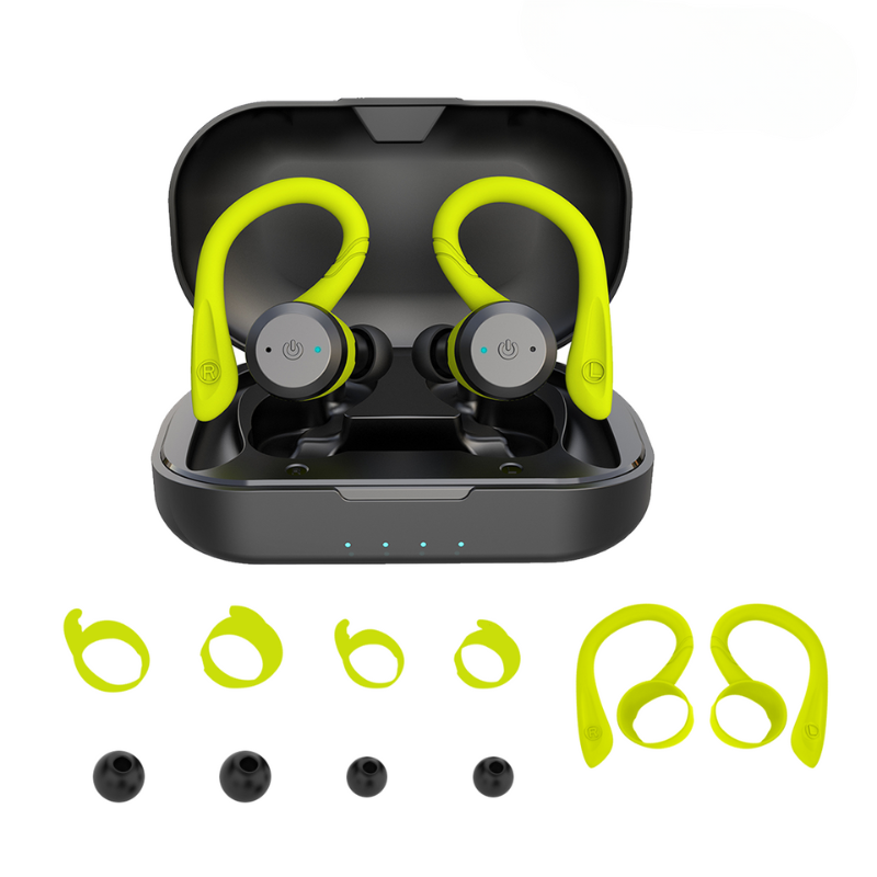 Waterproof Wireless Sports Earbuds Bluetooth 5.0 IPX7 Sweat Resistant 20-Hour Battery for iOS Android