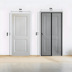 Self-Closing Magnetic Insect Screen Polyester Fiber Pet-Friendly Door Screen Black or White