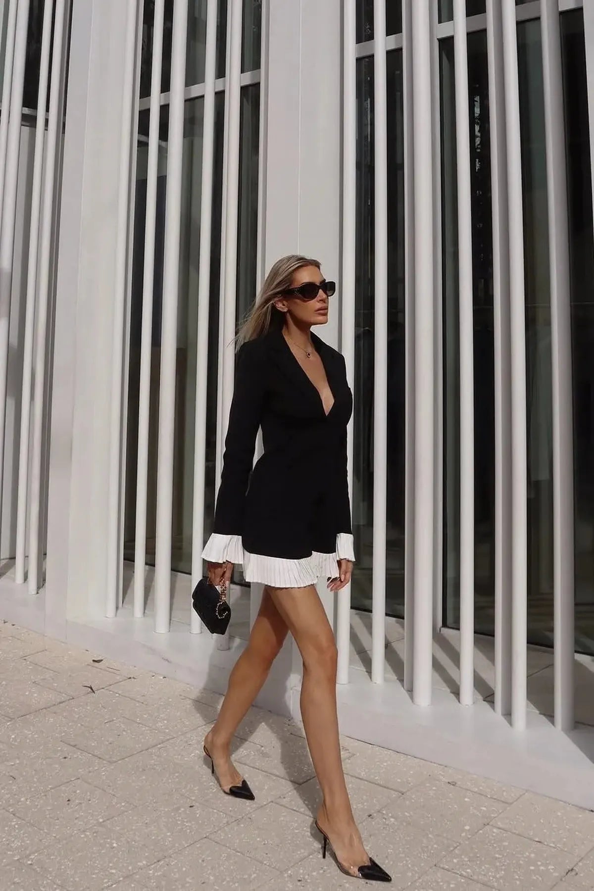 Zulema | Effortless Pleated Mini Summer Dress for Women