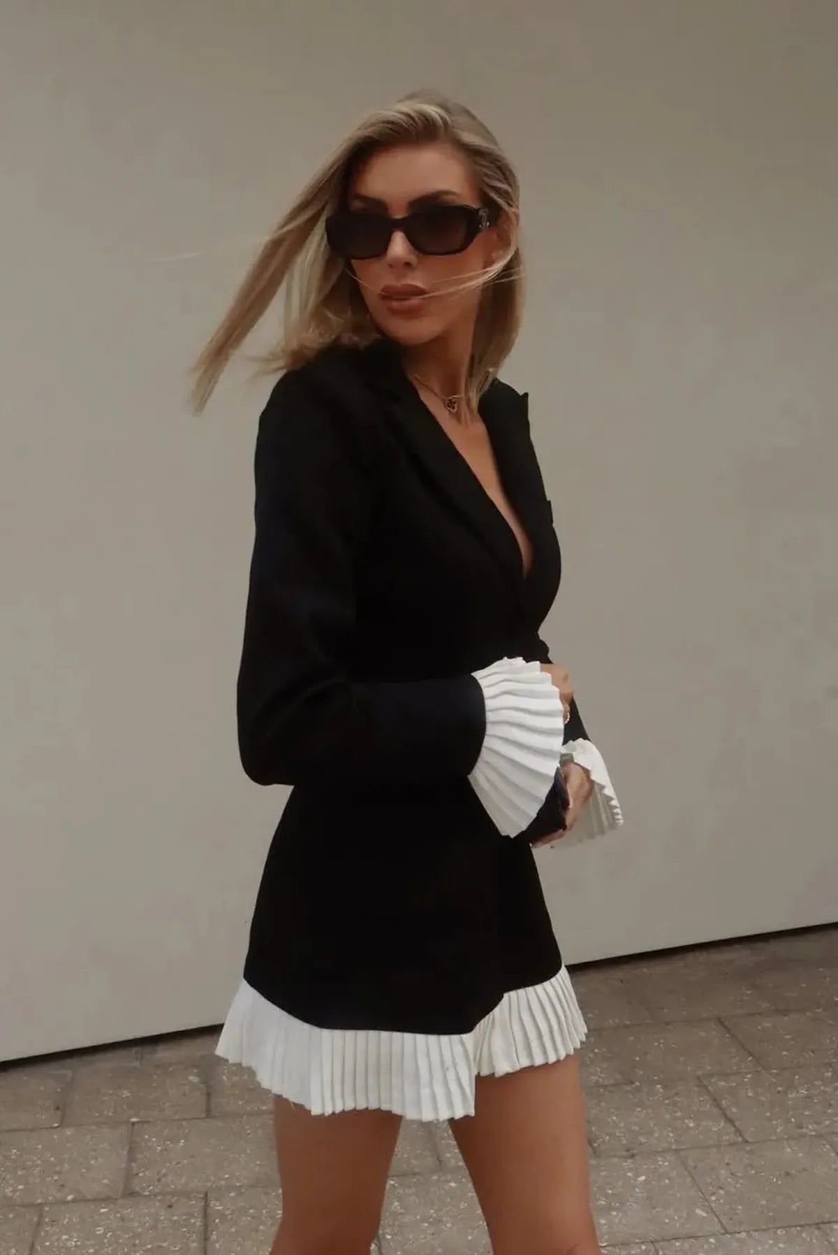 Zulema | Effortless Pleated Mini Summer Dress for Women