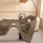 Ultra-Plush Microfiber Blanket Lightweight Cozy Throw with Raised Arch Pattern for Home and Travel