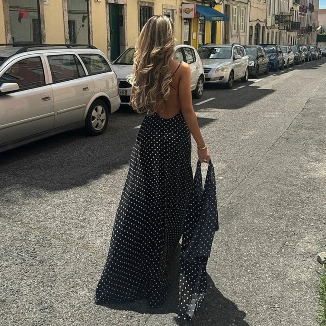 Zuzana | Elegant Polka Dot Maxi Dress for Women