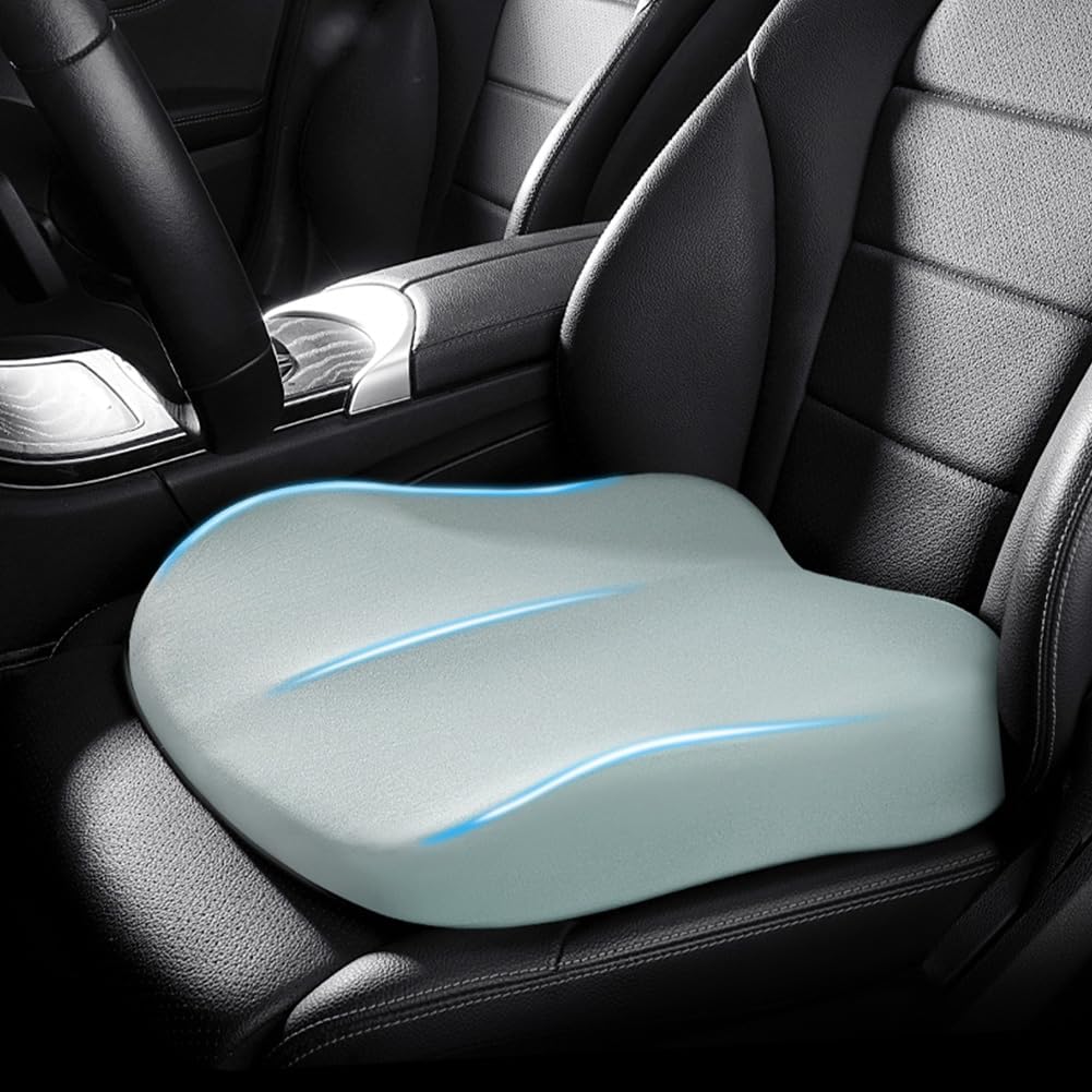 Adult Car Booster Seat Cushion Memory Foam Ergonomic Non-Slip Breathable Cover