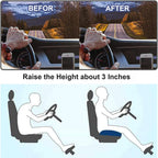 Adult Car Booster Seat Cushion Memory Foam Ergonomic Non-Slip Breathable Cover