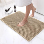 Waffle Bath Mat Ultra-Absorbent Soft Machine Washable 18x30 Polyester Fiber