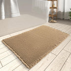 Waffle Bath Mat Ultra-Absorbent Soft Machine Washable 18x30 Polyester Fiber