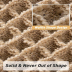 Waffle Bath Mat Ultra-Absorbent Soft Machine Washable 18x30 Polyester Fiber