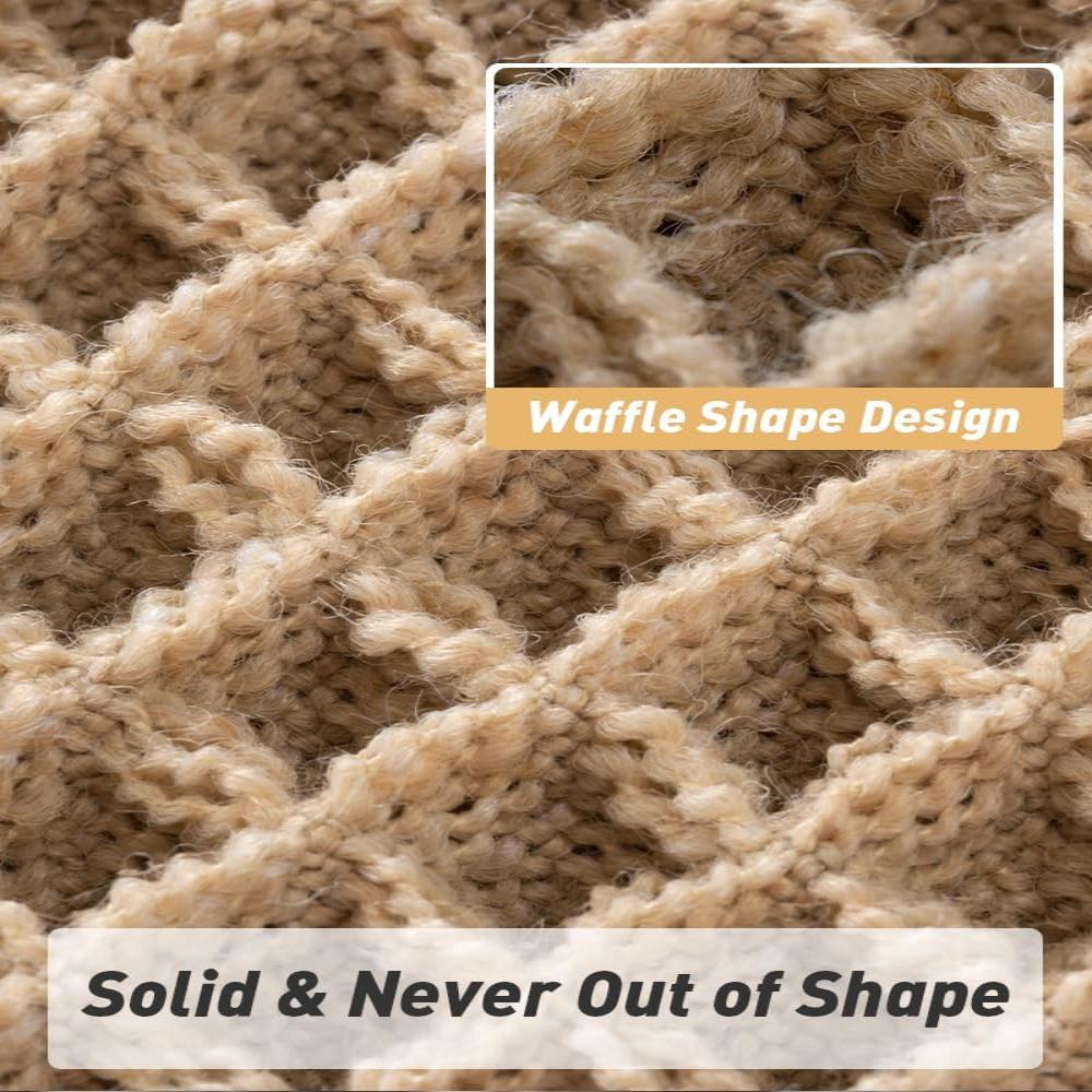 Waffle Bath Mat Ultra-Absorbent Soft Machine Washable 18x30 Polyester Fiber