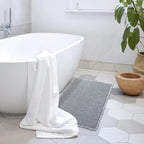 Waffle Bath Mat Ultra-Absorbent Soft Machine Washable 18x30 Polyester Fiber