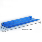 Harrow Floating Wall Shelf Industrial Style Blue MDF Shower Storage Shelf with Metal Fittings