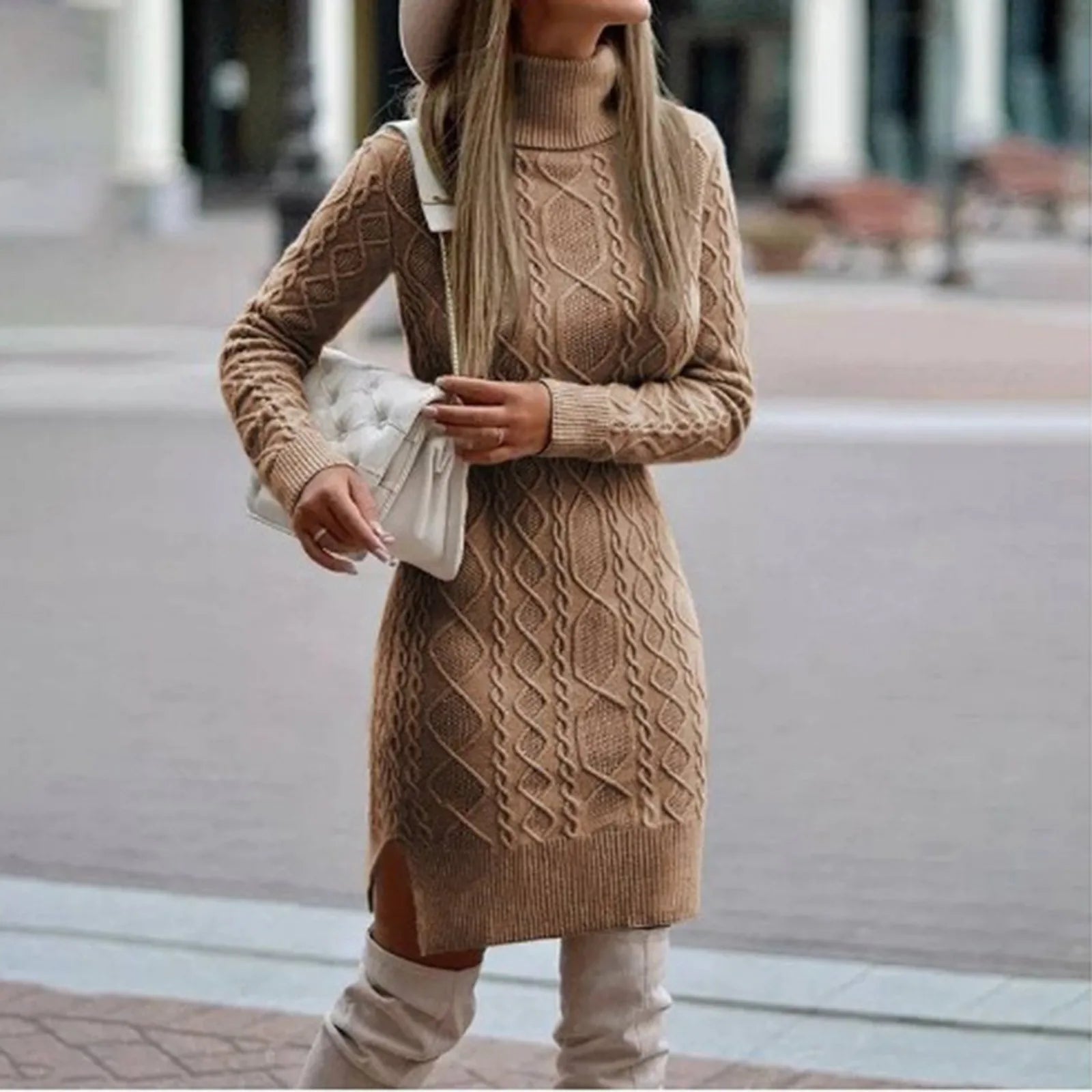 Zuzka | Elegant Knit Mini Dress for Women
