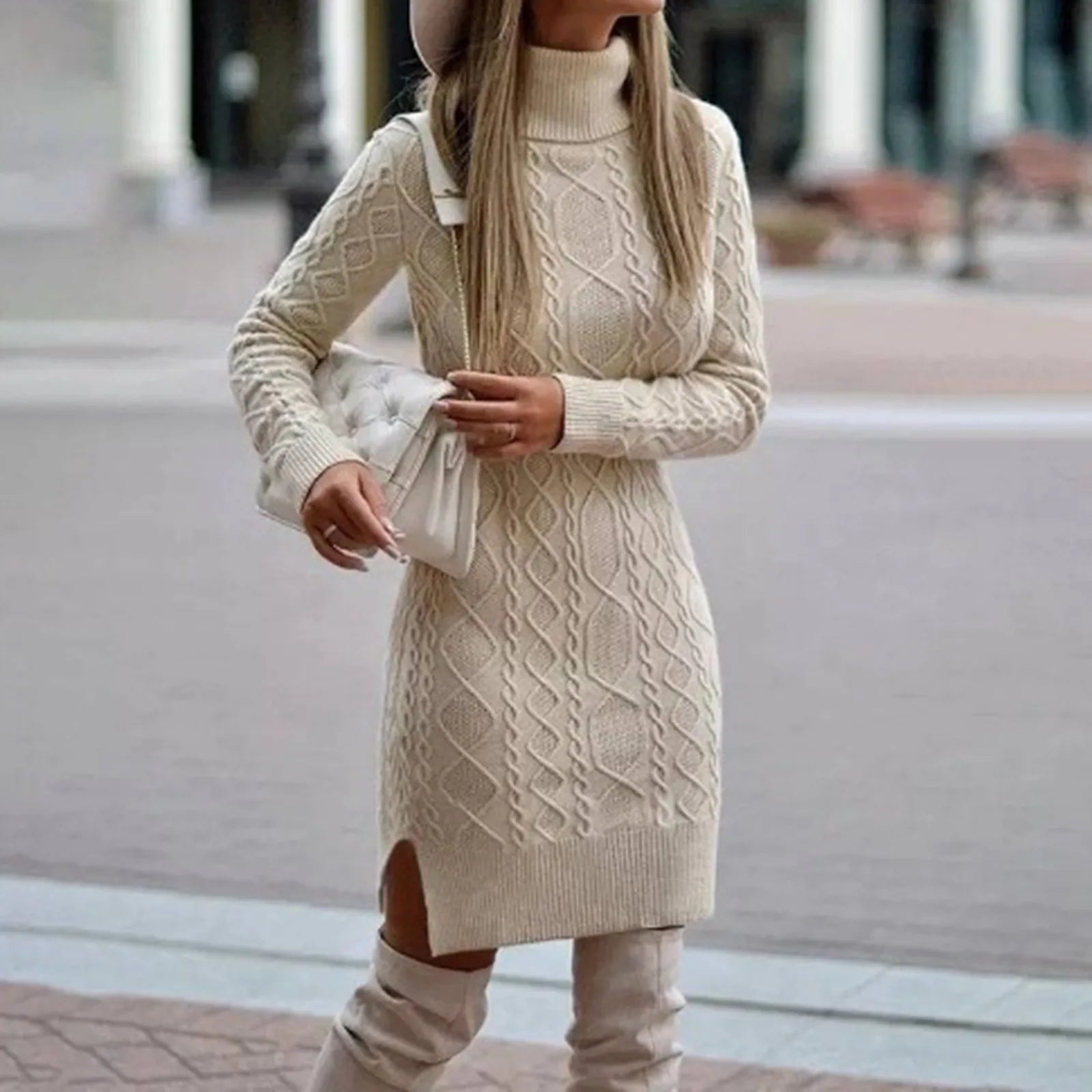 Zuzka | Elegant Knit Mini Dress for Women