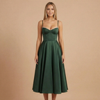 Harrow Beatrice romantic sweetheart midi dress for women, fit and flare style, suitable for cocktail parties, with elegant design.