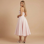 Harrow Beatrice romantic sweetheart midi dress for women, fit and flare style, perfect for cocktail parties.