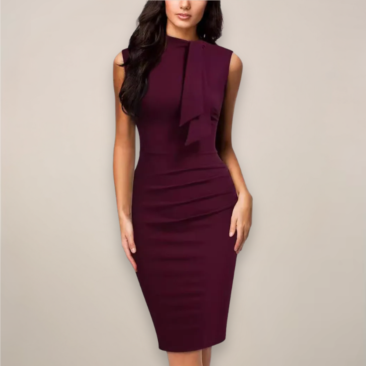 Zyanya | Elegant Midi Formal Evening Gown for Women