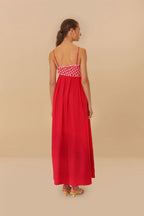 Women's Chiara maxi dress by Harrow featuring playful fish print, spaghetti straps, and a flowing summer dress design.