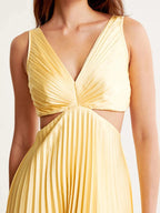 Wynn | Elegant Pleated Cocktail Maxi Dress for Women