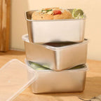 Stainless Steel Food Storage Containers Set 3/6 Pcs Durable Reusable Eco-Friendly Dishwasher Safe