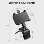 Adjustable Car Phone Holder Universal Mount Non-Slip Grip Durable ABS Hands-Free Navigation and Calls