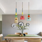 Adjustable Colorful Pendant Light with Height Adjustment Modern Interior Lighting Fixture