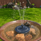 Solar-Powered Outdoor Garden Fountain 16cm Durable ABS Plastic Water Feature