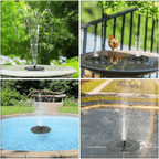 Solar-Powered Outdoor Garden Fountain 16cm Durable ABS Plastic Water Feature