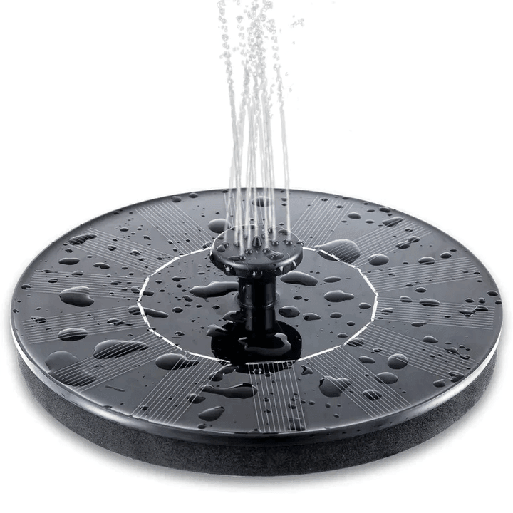 Solar-Powered Outdoor Garden Fountain 16cm Durable ABS Plastic Water Feature