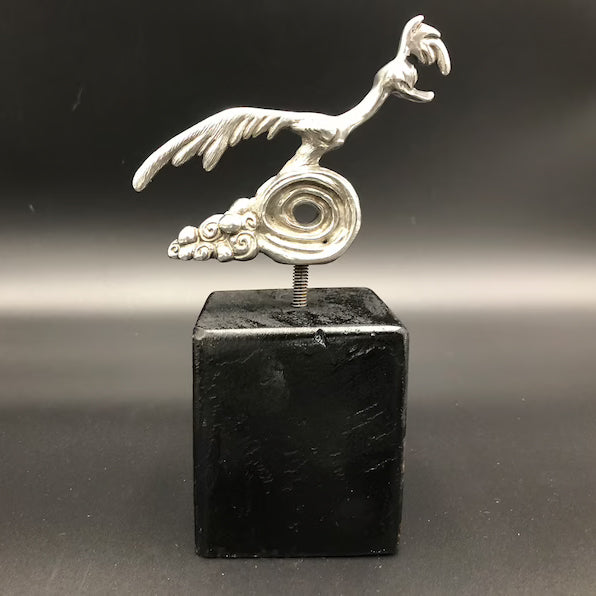 Road Runner Hood Ornament Chrome Plated Car Decorative Mascot 4x4 Inches Lead-Free Tin