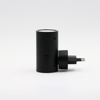 Plug-In LED Wall Night Light with Dimmable Sensor Matte Black Modern Design